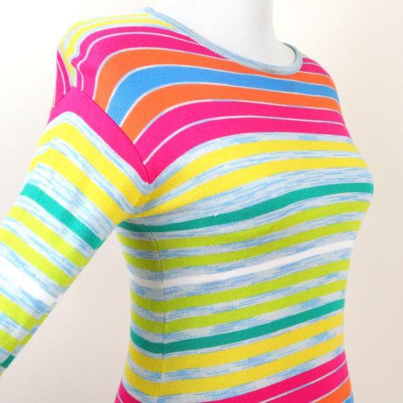 Soft Surroundings Size Petite XS Oasis Fine Knit Sweater Stripe - Picture 6 of 10